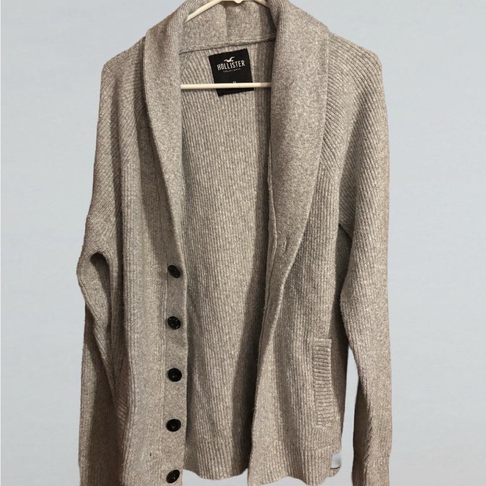 Men’s Gray Hollister Cardigan Sweater